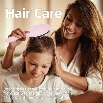 🎅 Early Christmas Sale 🎁 The Ultimate Hair Gift - Hybrid Boar & Nylon Bristle Brush for Stronger, Shinier Hair