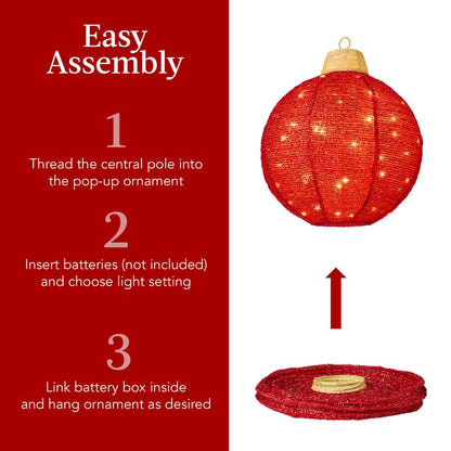 🔥Hot Sale🎁✨3-Piece Hanging Pop-Up Outdoor Christmas Ornaments