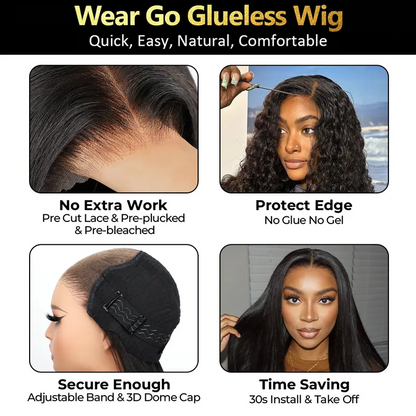 🔥 LAST DAY 70% OFF 🔥 360 Full Lace Wig | Pre-Cut, Pre-Plucked & Glueless with Invisible Drawstring