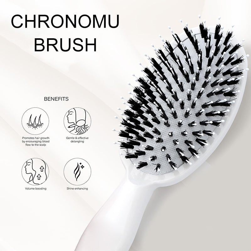 🎅 Early Christmas Sale 🎁 The Ultimate Hair Gift - Hybrid Boar & Nylon Bristle Brush for Stronger, Shinier Hair