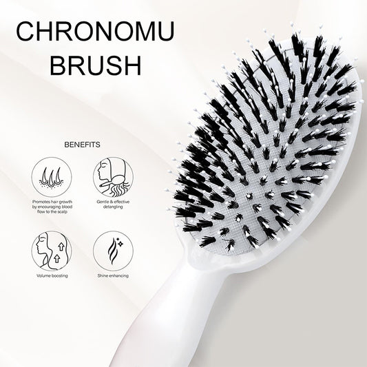 🎅 Early Christmas Sale 🎁 The Ultimate Hair Gift - Hybrid Boar & Nylon Bristle Brush for Stronger, Shinier Hair