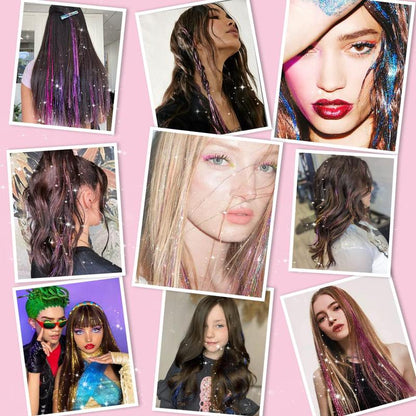 🔥 Holiday Sale 🎁 Clip in Hair Tinsel