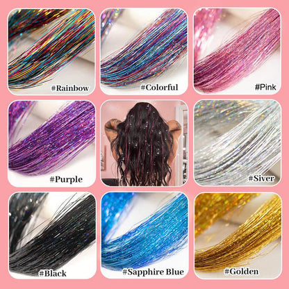🔥 Holiday Sale 🎁 Clip in Hair Tinsel