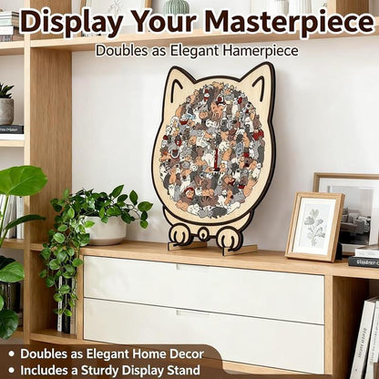 🔥Hot Sale🎁✨Cat Shaped Wooden Jigsaw Puzzle