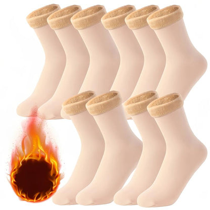 🔥Last Day 49% off🧦 10pcs/5 Pairs Autumn Winter Socks for Thickened Fleece Lined Cold