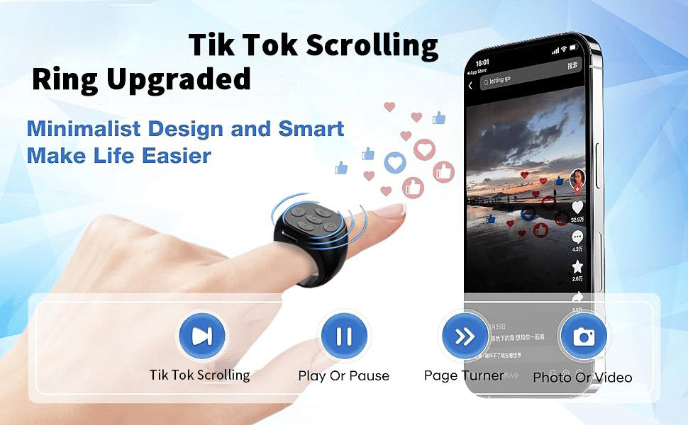 🎅 Early Christmas Sale 🎁 Fingertip Wireless Bluetooth Remote Control