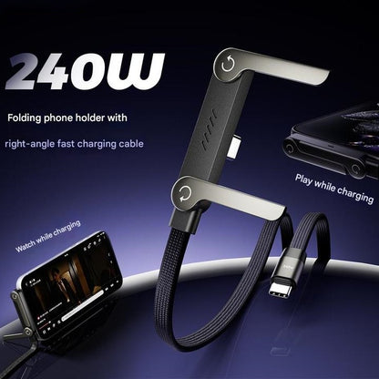 🔥 Holiday Sale 🎁 2-in-1 Invisible Holder Charger Cable with Stand