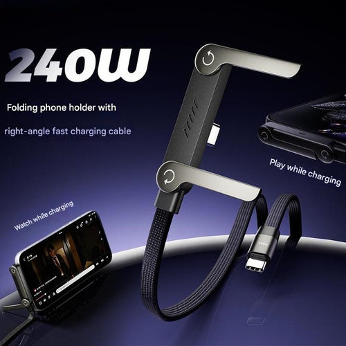 🔥 Holiday Sale 🎁 2-in-1 Invisible Holder Charger Cable with Stand