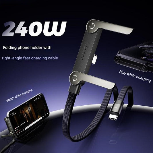 🔥 Holiday Sale 🎁 2-in-1 Invisible Holder Charger Cable with Stand