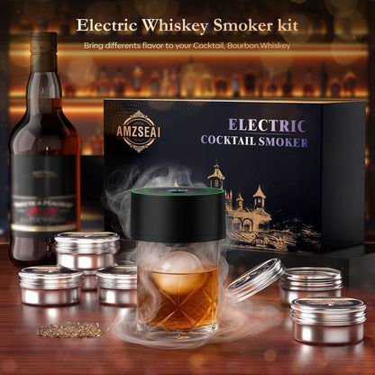 🔥 Hot Sale 🔥 Electric Whiskey Smoker Kit with 6 Wood Chips