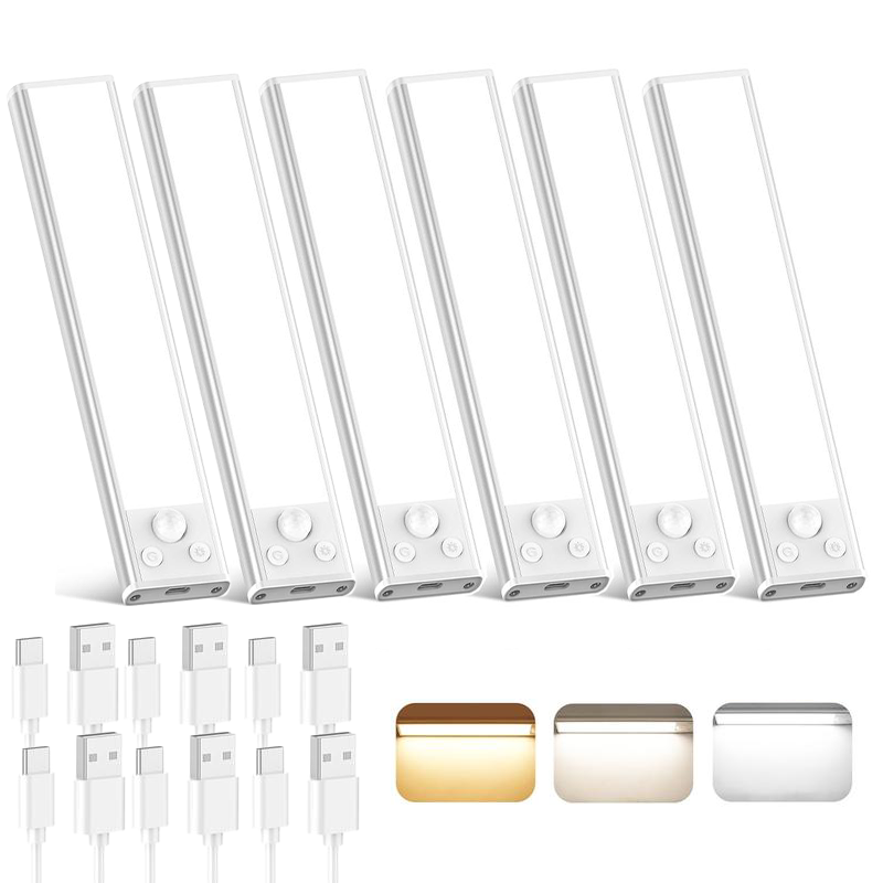 🎅 Early Christmas Sale 🎁 Smart Under Cabinet Lights - 76LED Motion Sensor Night Light Indoor for Closet, Stairs & Kitchen