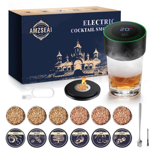 🔥 Hot Sale 🔥 Electric Whiskey Smoker Kit with 6 Wood Chips