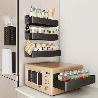 🔥LAST DAY 49% OFF🔥 Magnetic Spice Racks – Rustproof Storage Racks for Kitchen, Pantry & Fridge