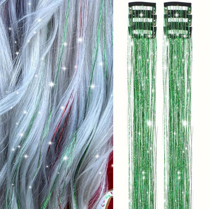 🔥 Holiday Sale 🎁 Clip in Hair Tinsel