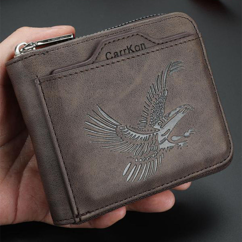 🔥LAST DAY 49% OFF🔥Men's Vintage Eagle Embossed Short Wallet