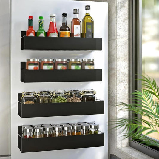🔥LAST DAY 49% OFF🔥 Magnetic Spice Racks – Rustproof Storage Racks for Kitchen, Pantry & Fridge