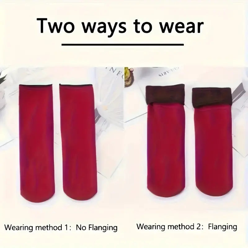 🔥Last Day 49% off🧦 10pcs/5 Pairs Autumn Winter Socks for Thickened Fleece Lined Cold