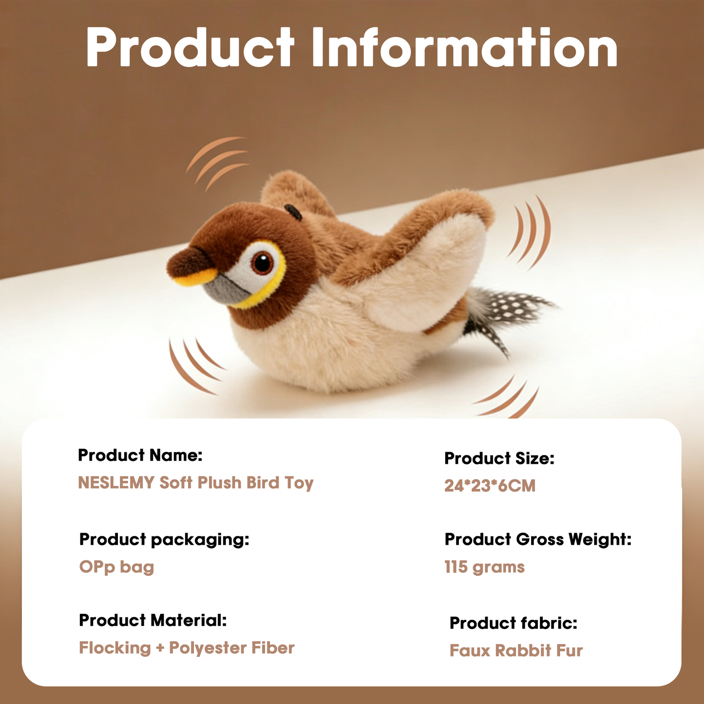 🎁 Holiday Offer 🔥 Soft Plush Bird Toy, Cozy Christmas Home Decor & Perfect Gift Idea