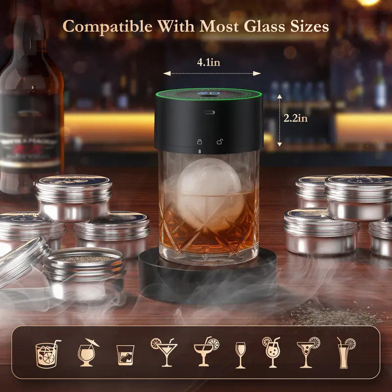 🔥 Hot Sale 🔥 Electric Whiskey Smoker Kit with 6 Wood Chips