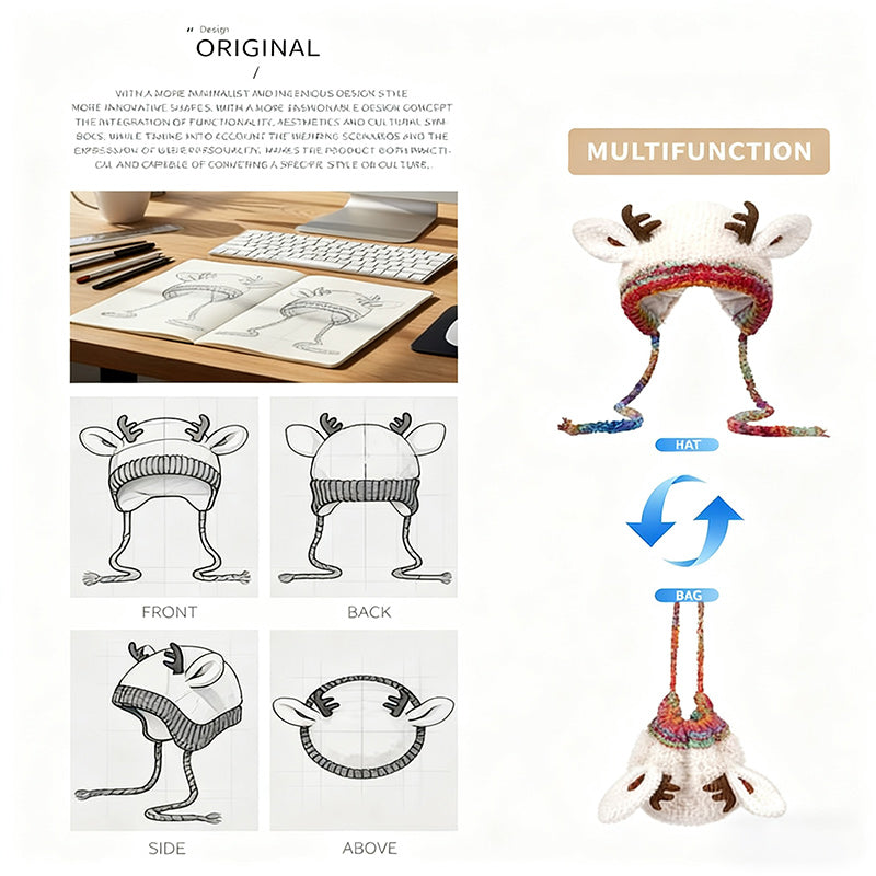 ⚡ Black Friday Sale 🚨 Original design Festive Matching Family Christmas Hats & Free Handbag