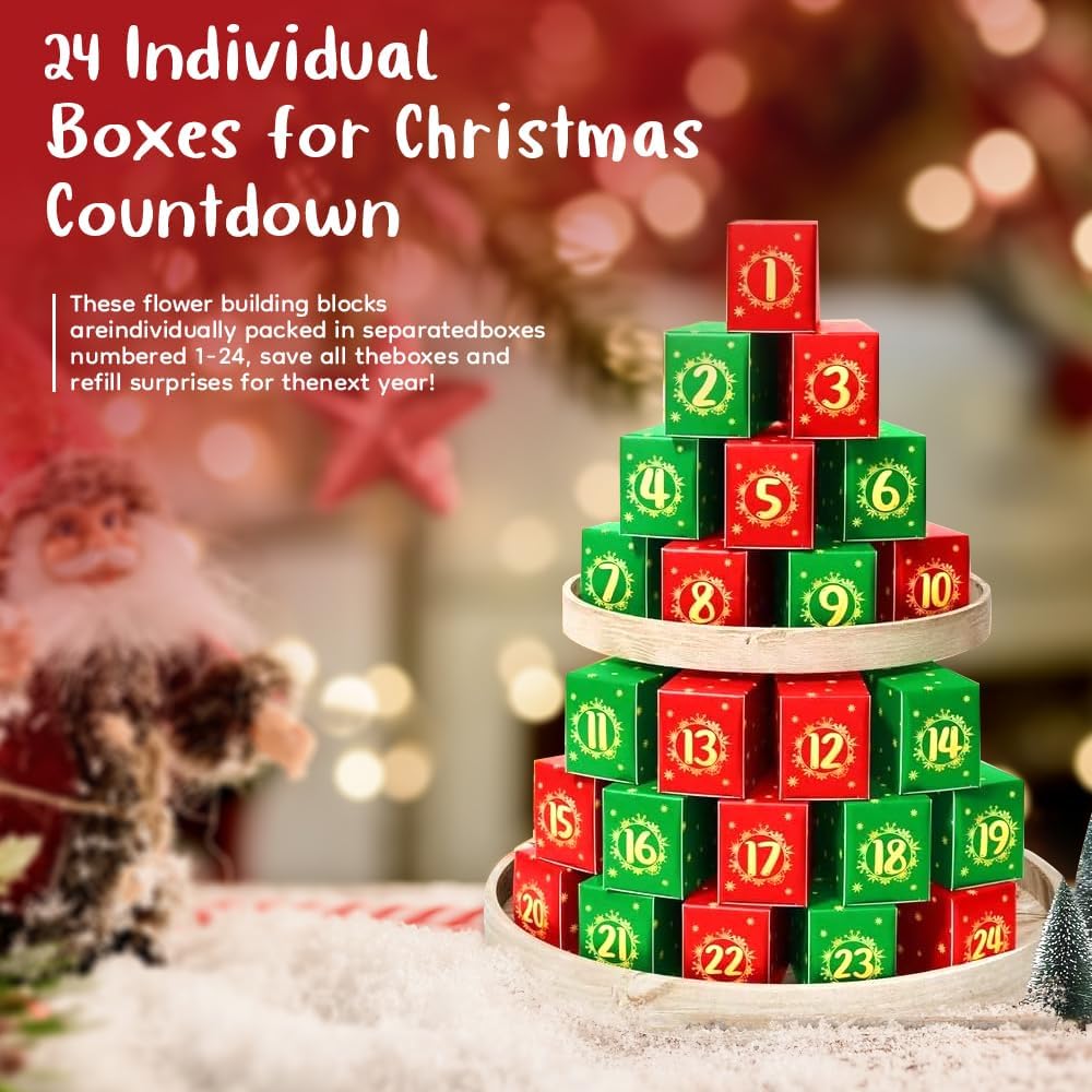 🎅 Early Christmas Sale 🎅🎄 2025 Advent Calendar Christmas 24 Days Countdown Calendar Gifts Box 3D puzzle Toys Set 🎁✨