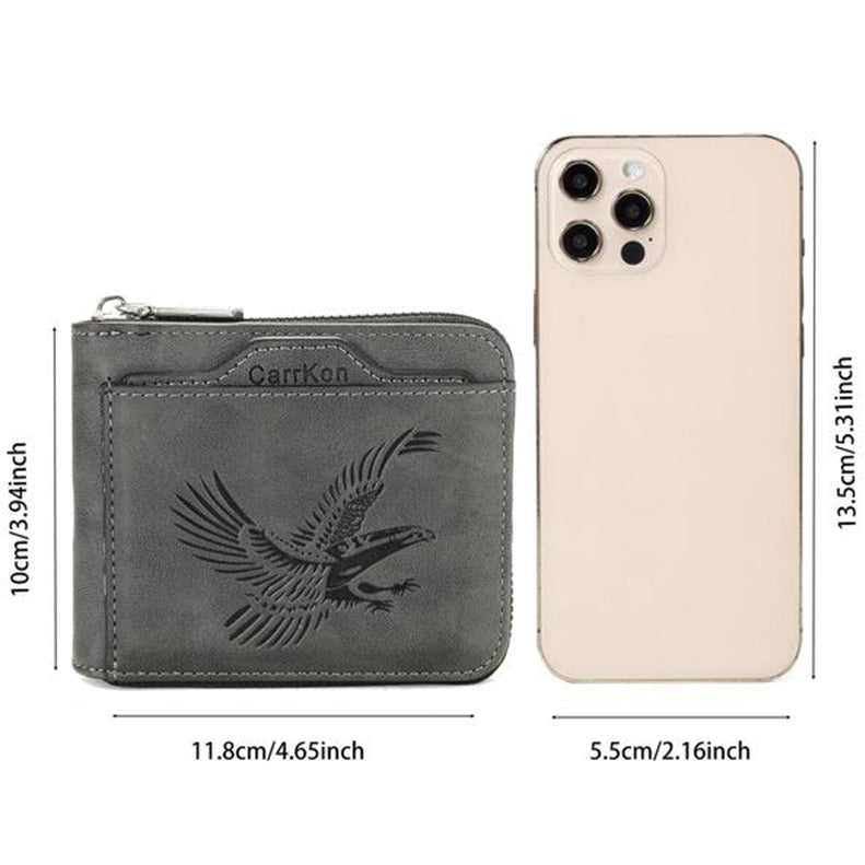 🔥LAST DAY 49% OFF🔥Men's Vintage Eagle Embossed Short Wallet