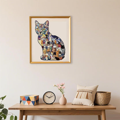 🎅 Early Christmas Sale 🎁Creative Cat Wooden Jigsaw Puzzles for Piggy Bank