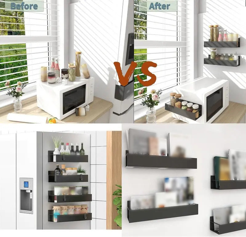 🔥LAST DAY 49% OFF🔥 Magnetic Spice Racks – Rustproof Storage Racks for Kitchen, Pantry & Fridge