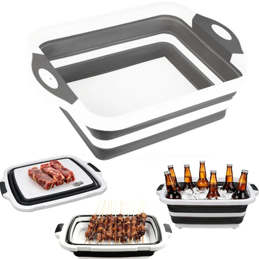 🔥🔥3-in-1 Collapsible BBQ Tub & Cutting Board