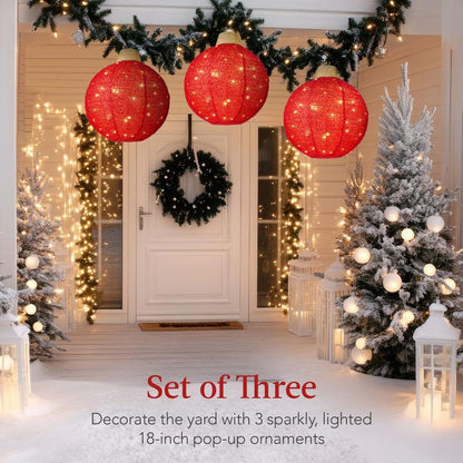 🔥Hot Sale🎁✨3-Piece Hanging Pop-Up Outdoor Christmas Ornaments