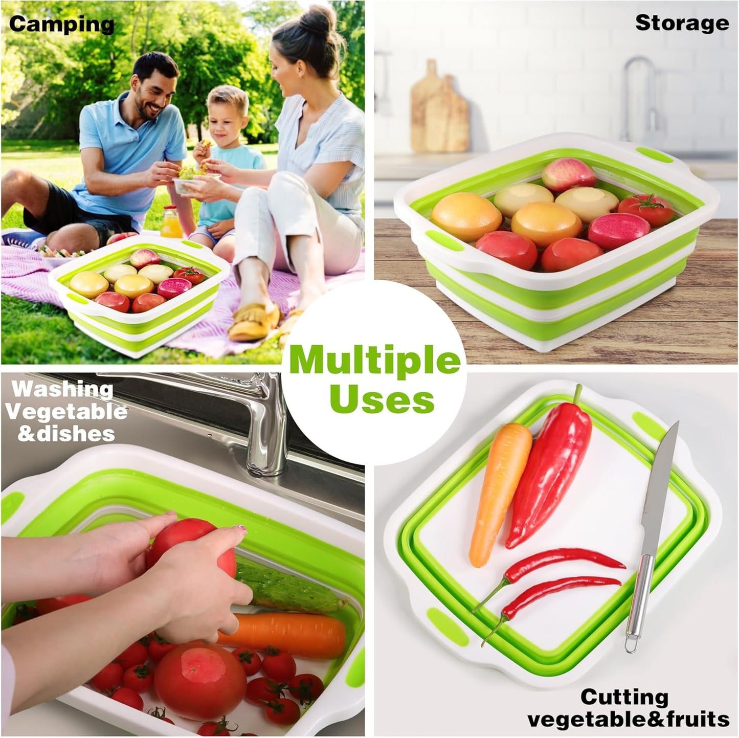🔥🔥3-in-1 Collapsible BBQ Tub & Cutting Board