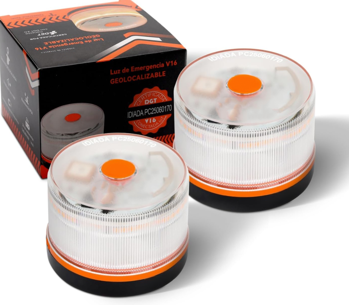 🚨 Luz Emergencia V16 Homologada DGT 3.0 - Geolocalización y SIM Conectada