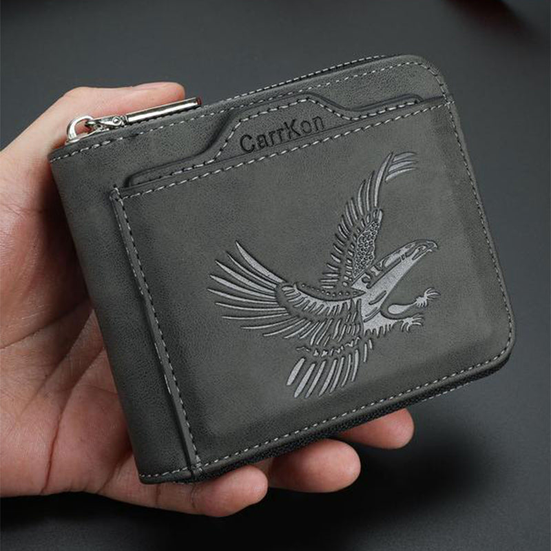 🔥LAST DAY 49% OFF🔥Men's Vintage Eagle Embossed Short Wallet