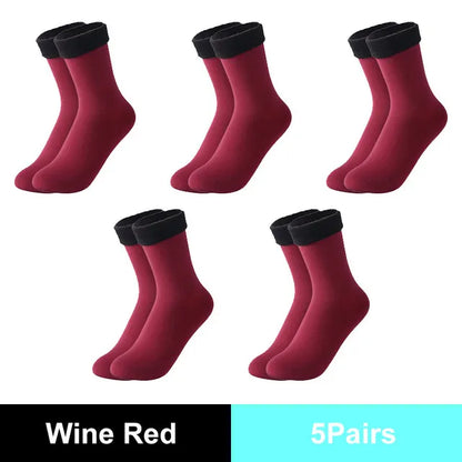 🔥Last Day 49% off🧦 10pcs/5 Pairs Autumn Winter Socks for Thickened Fleece Lined Cold