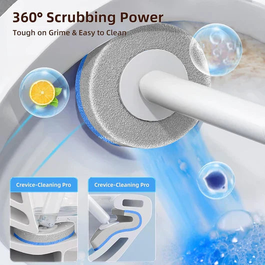 🎅 Early Christmas Sale 🎁 Disposable Toilet Brush Set – with Built-In Cleaner & 24 Refills
