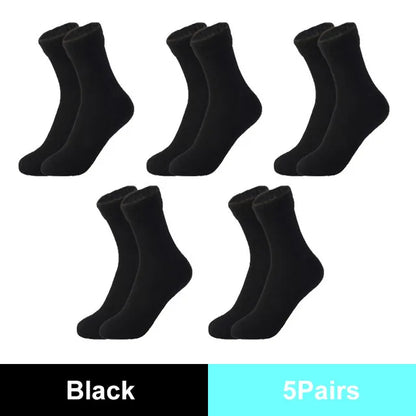 🔥Last Day 49% off🧦 10pcs/5 Pairs Autumn Winter Socks for Thickened Fleece Lined Cold