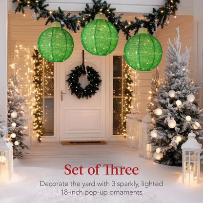 🔥Hot Sale🎁✨3-Piece Hanging Pop-Up Outdoor Christmas Ornaments