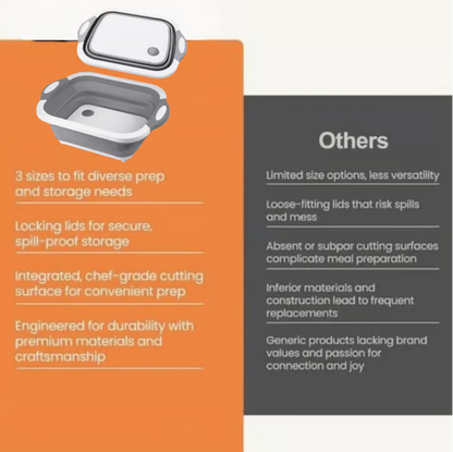 🔥🔥3-in-1 Collapsible BBQ Tub & Cutting Board